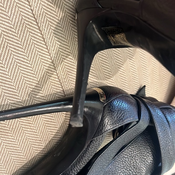 Burberry Acoustic Overfield 100 Peep Toe Ankle Boot - Picture 11 of 14